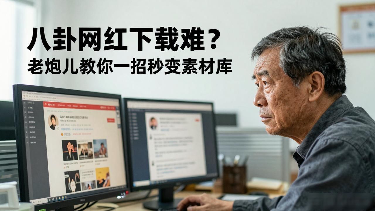 八卦网红下载难？老炮儿教你一招秒变素材库